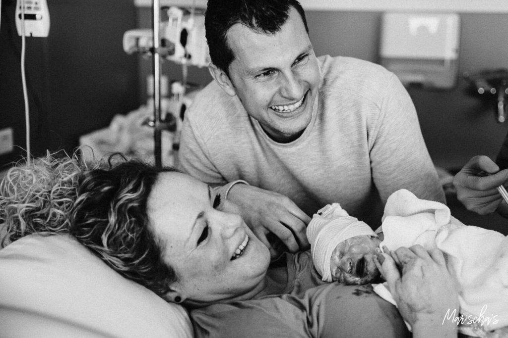 Geboortefotograaf voor een bevalling in het ziekenhuis Viecuri in Venray